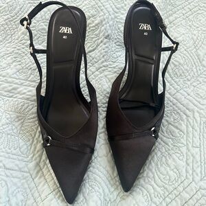 Zara Black Pointed Heels